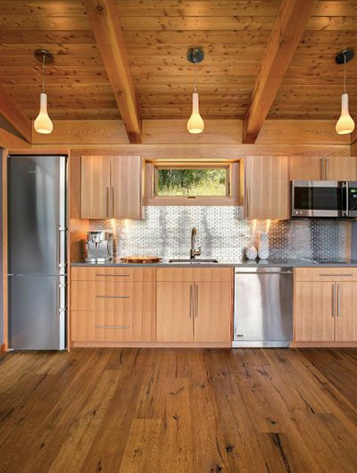  Steel Backsplash with a Rustic Look