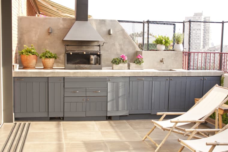  Create a Clever Outdoor One Wall Kitchen