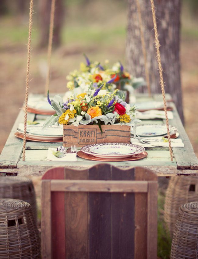  Hang an Outdoor Table Made From a Vintage Door