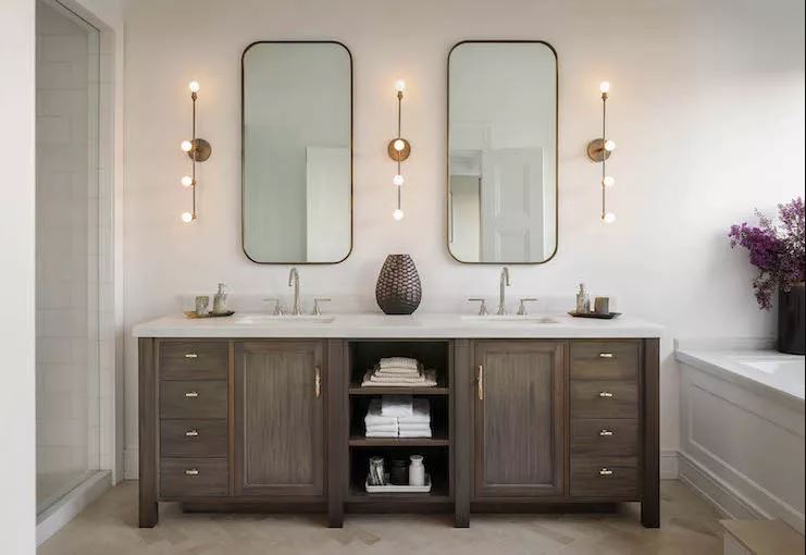  Go Symmetrical With a Modern Double Vanity