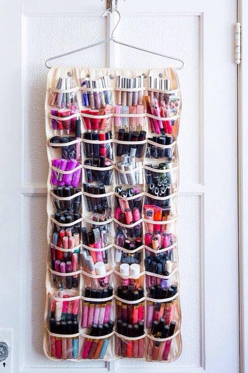  Repurpose a See Through Shoe Organizer