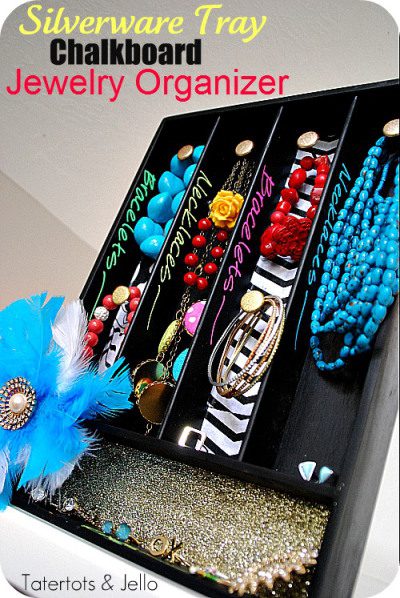  Make a Chalkboard Jewelry Organizer