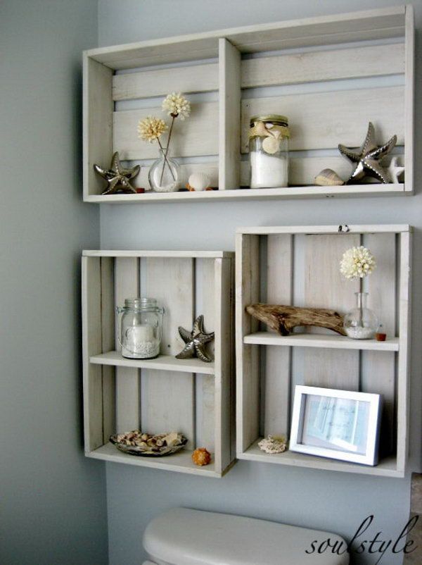  Use Wooden Crates as Shelves
